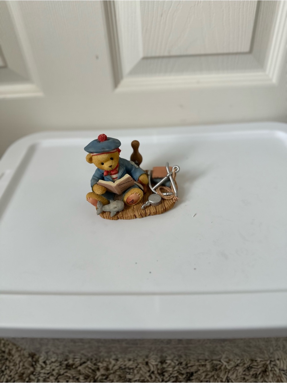 1998 Cherished Teddies figurine "Glenn: By Land or By Sea, Let's Go -